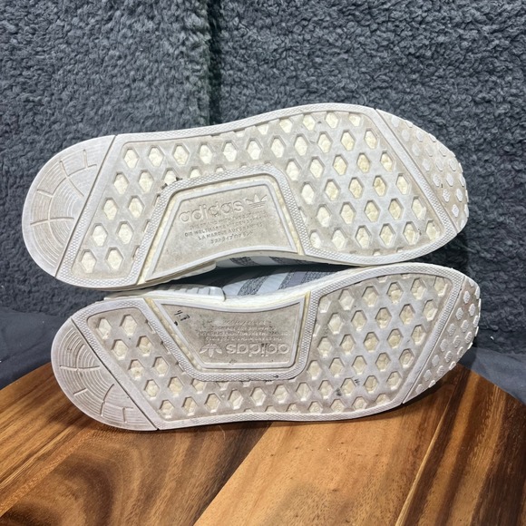 Adidas NMD R1 Grey White Knit Running Lifestyle Mens Shoes Size 8 NO INOLES - Picture 11 of 12